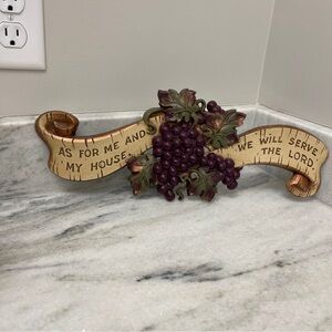 Vintage Metal Wall Decor “As For Me And My House We Will Serve The Lord”